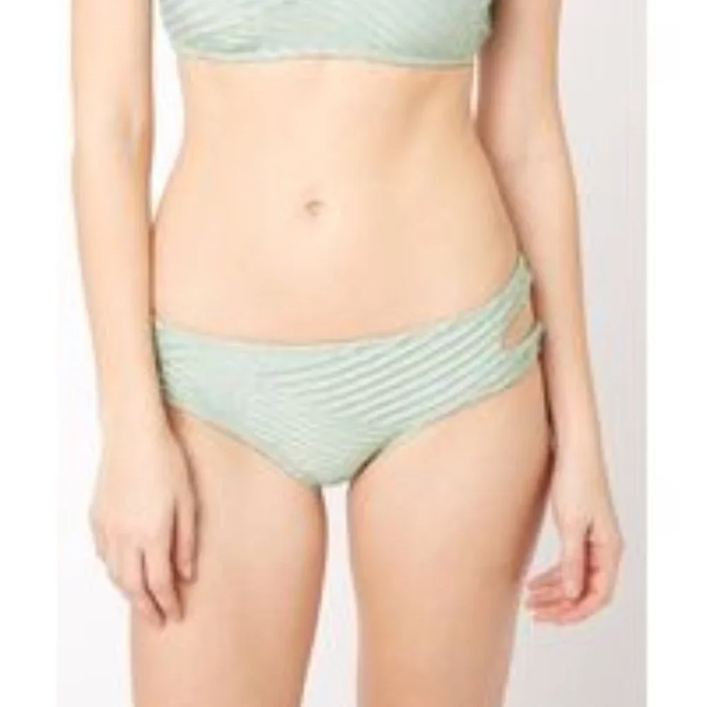 The Bikini Lab Ribbed Cutout Hipster Bikini Bottom